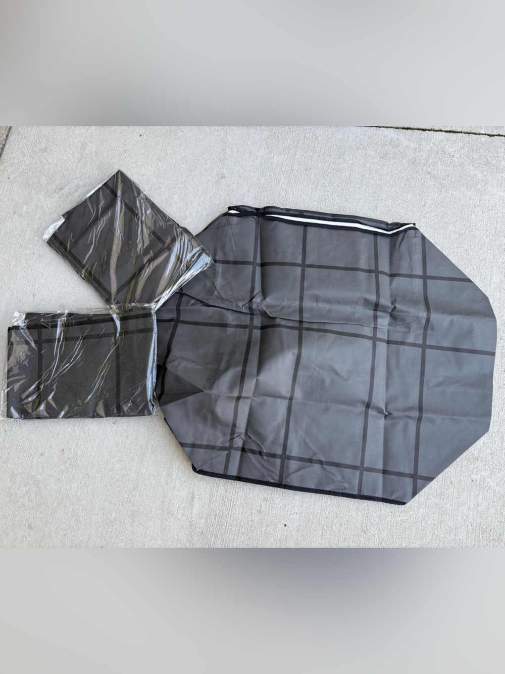 3 GREY STORAGE BAGS 34 INCHES